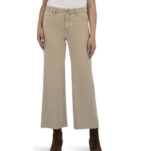 Kut From The Kloth Women's 8 Meg High Rise Wide Leg Raw Hem Jeans K25-31